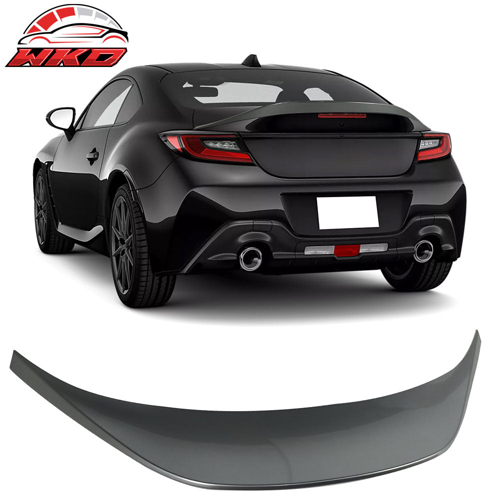 Fits 22-26 Toyota GR86/Subaru BRZ #G1U Silver V Style Roof TRD Trunk Spoiler