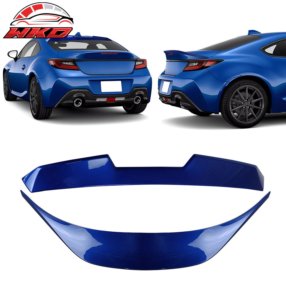 Fits 22-26 Toyota GR86/Subaru BRZ V Roof TRD Trunk Spoiler Painted #K7X Blue