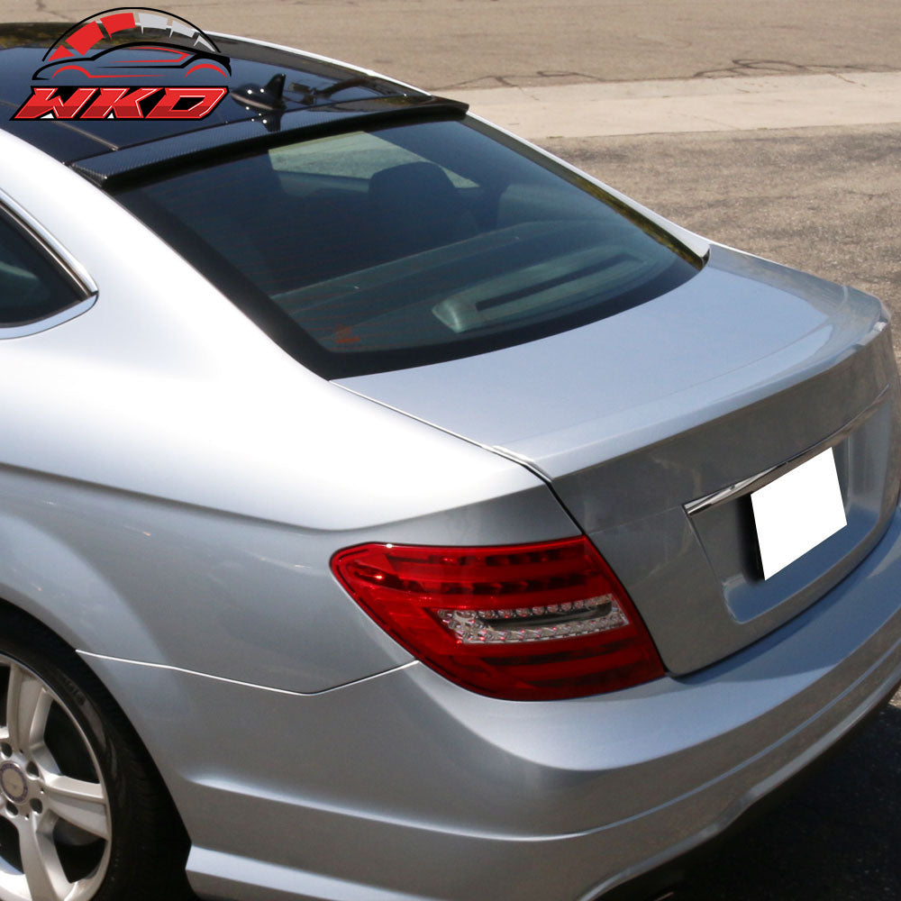 Fits 12-15 Benz C-Class W204 C204 Coupe OE Style Carbon Fiber Rear Roof Spoiler