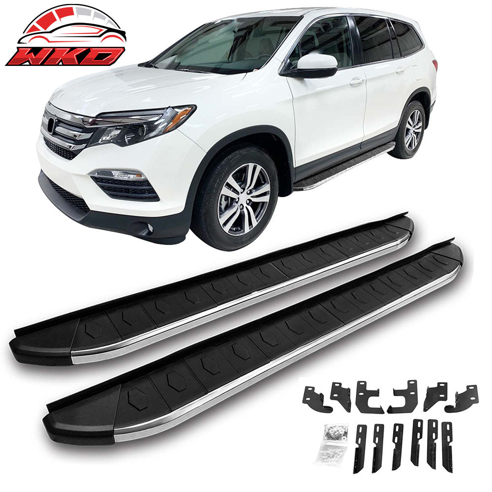 Fits 16-22 Honda Pilot YF5/6 OE Style Running Board Side Step Bar Pair Aluminum