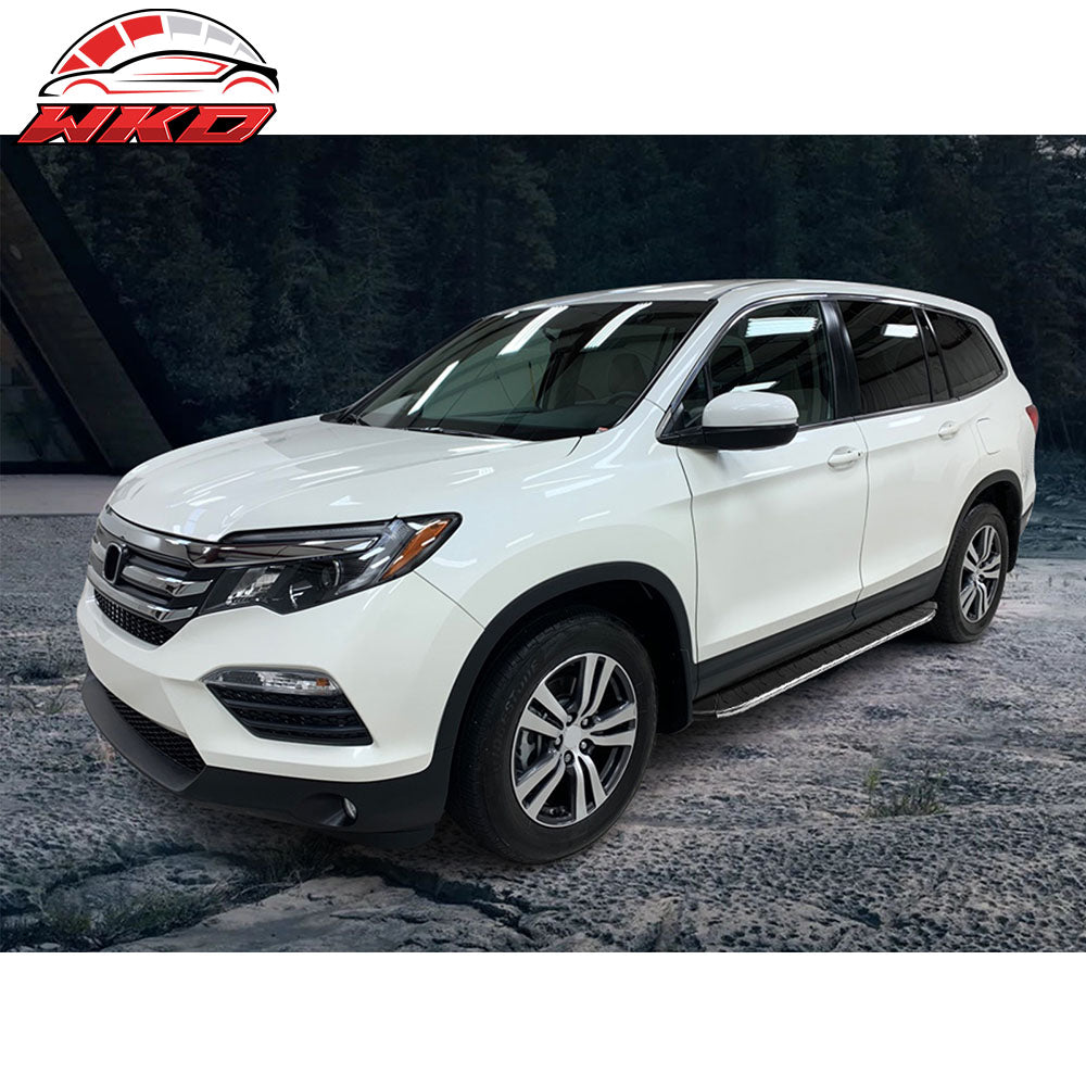 Fits 16-22 Honda Pilot YF5/6 OE Style Running Board Side Step Bar Pair Aluminum