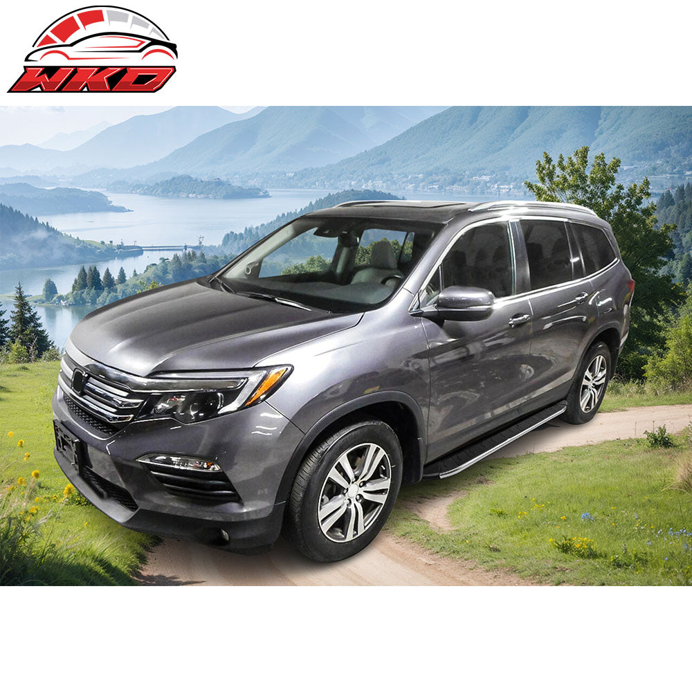 Fits 16-22 Honda Pilot YF5/6 OE Style Running Board Side Step Bar Pair Aluminum