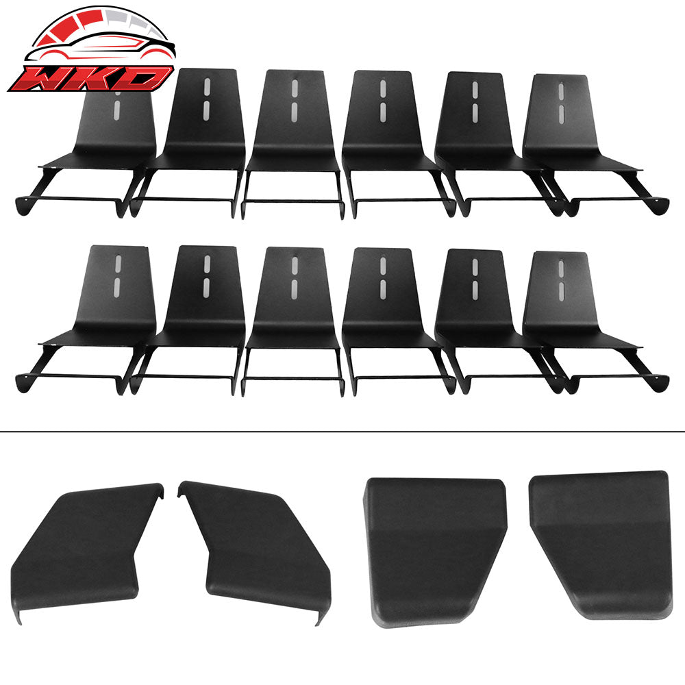 Fits 17-25 Ford F250 F350 Superduty Crew Cab 6" Running Board V Style Silver Bar