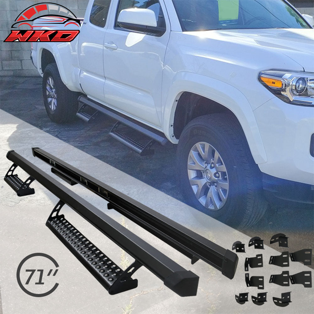 Fits 05-22 Toyota Tacoma Access Cab Running Boards Black
