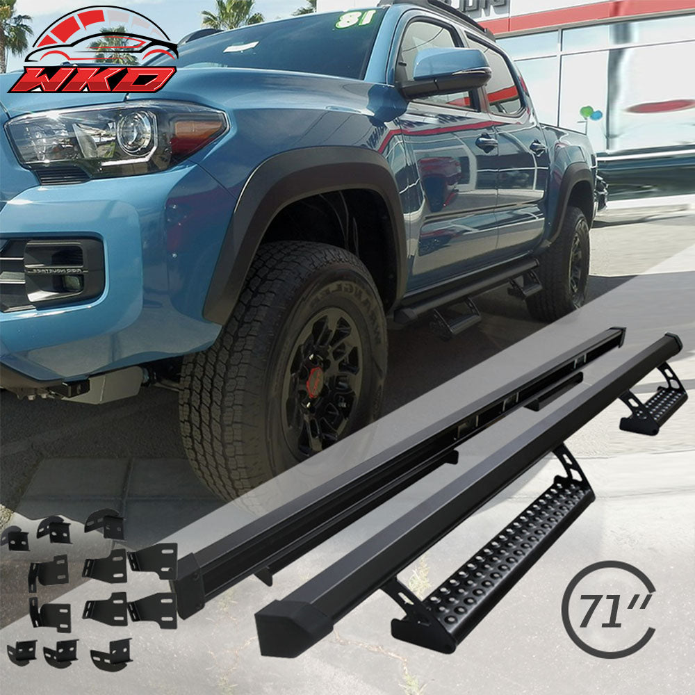 Fits 05-22 Toyota Tacoma Access Cab Running Boards Black
