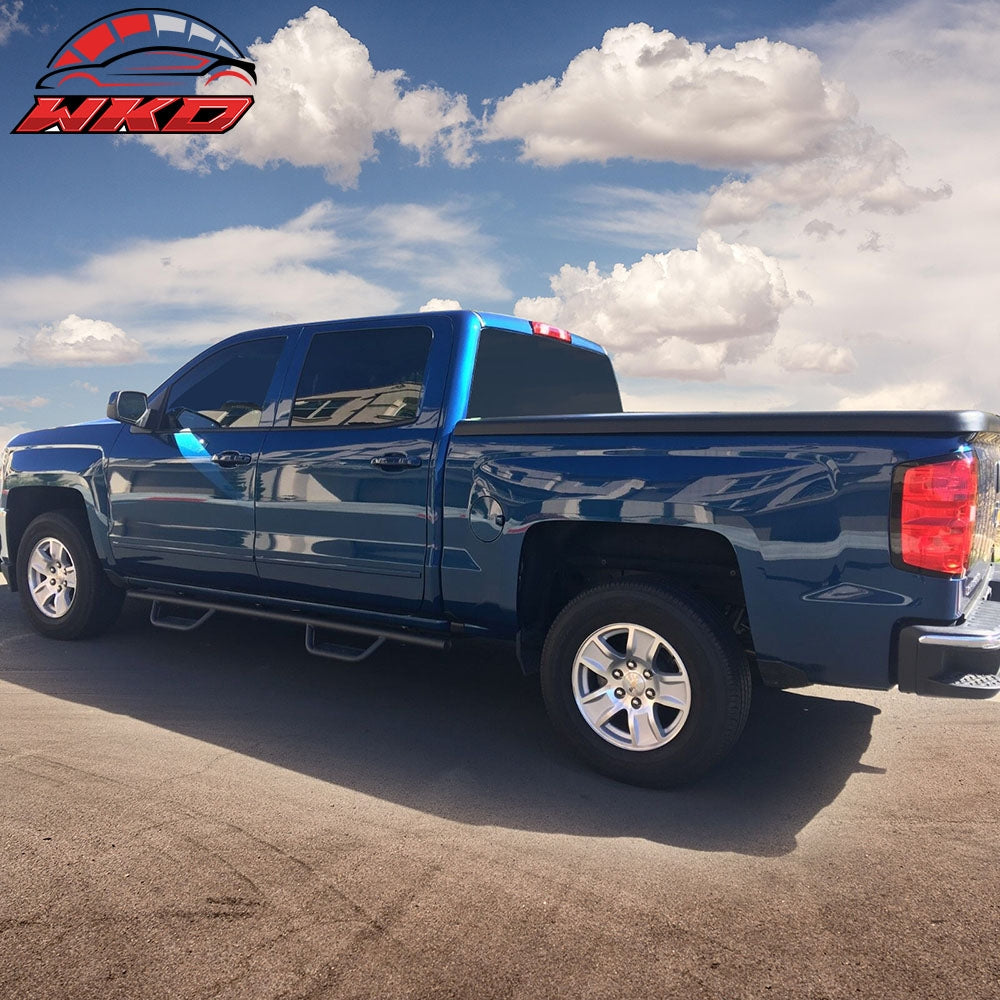 Fits 07-18 Chevy Silverado & GMC Sierra Crew Cab Running Boards Side Step Bars