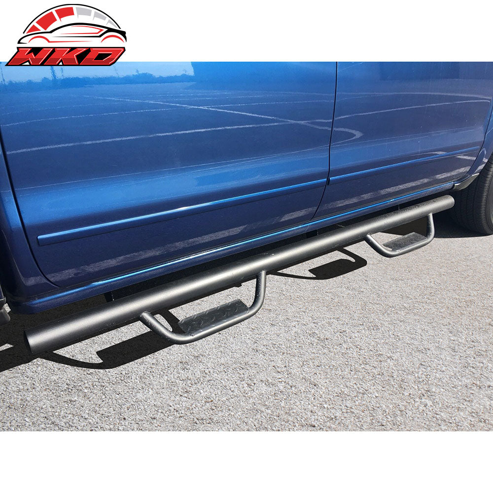 Fits 07-18 Chevy Silverado & GMC Sierra Crew Cab Running Boards Side Step Bars