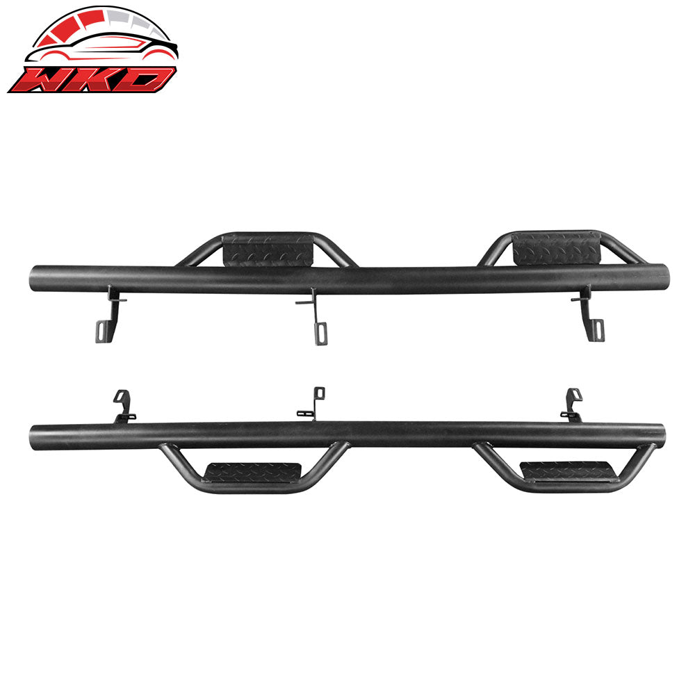 Fits 07-18 Jeep Wrangler JK 4Dr 2PCS Side Step Armor Nerf Bars Running Boards