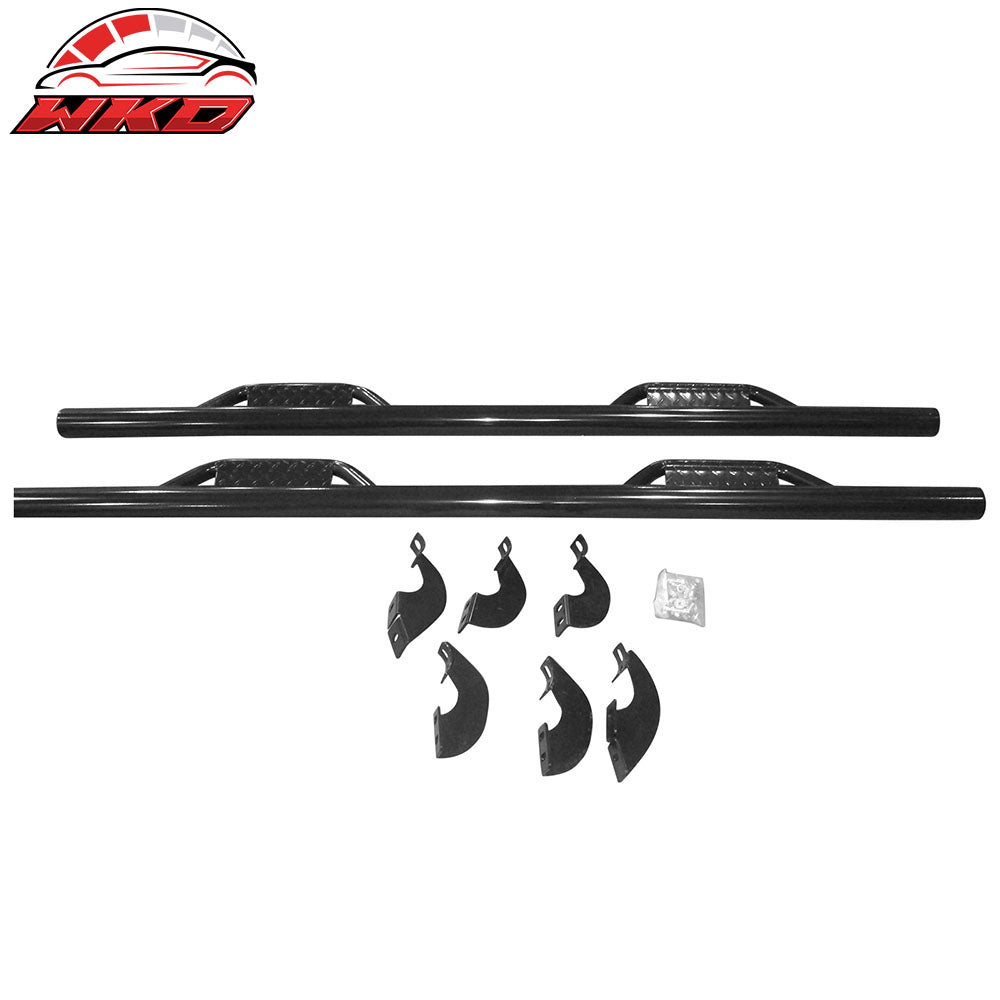 Fits 07-21 Toyota Tundra Crew Max Cab Side Step Bars Running Boards - Black