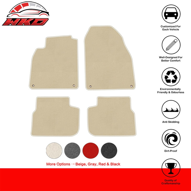 Fit 03-11 Saab 9-3 Car Floor Mats OE Factory Fitment Carpet Front Rear Beige 4PC