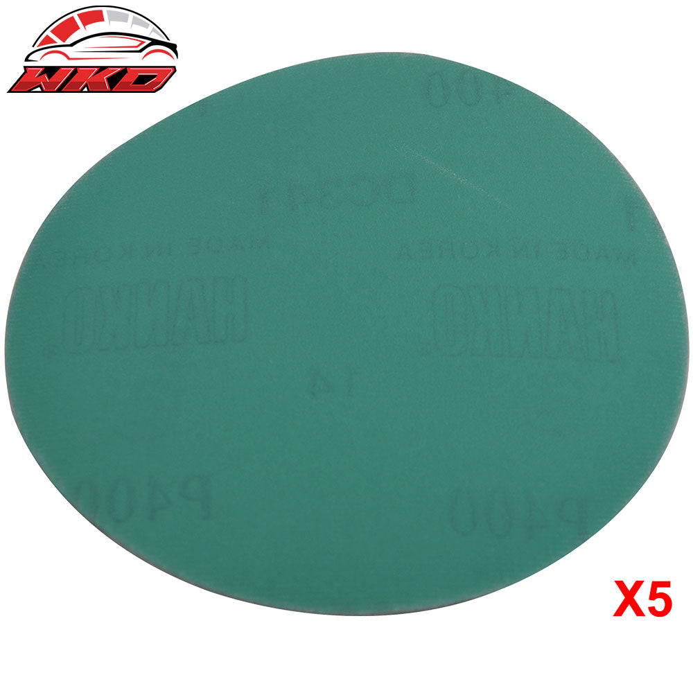 Wet Dry 5 Inch No Hole Sand Paper Disc 400 Grit Auto Car Repair Sandpaper 50PC