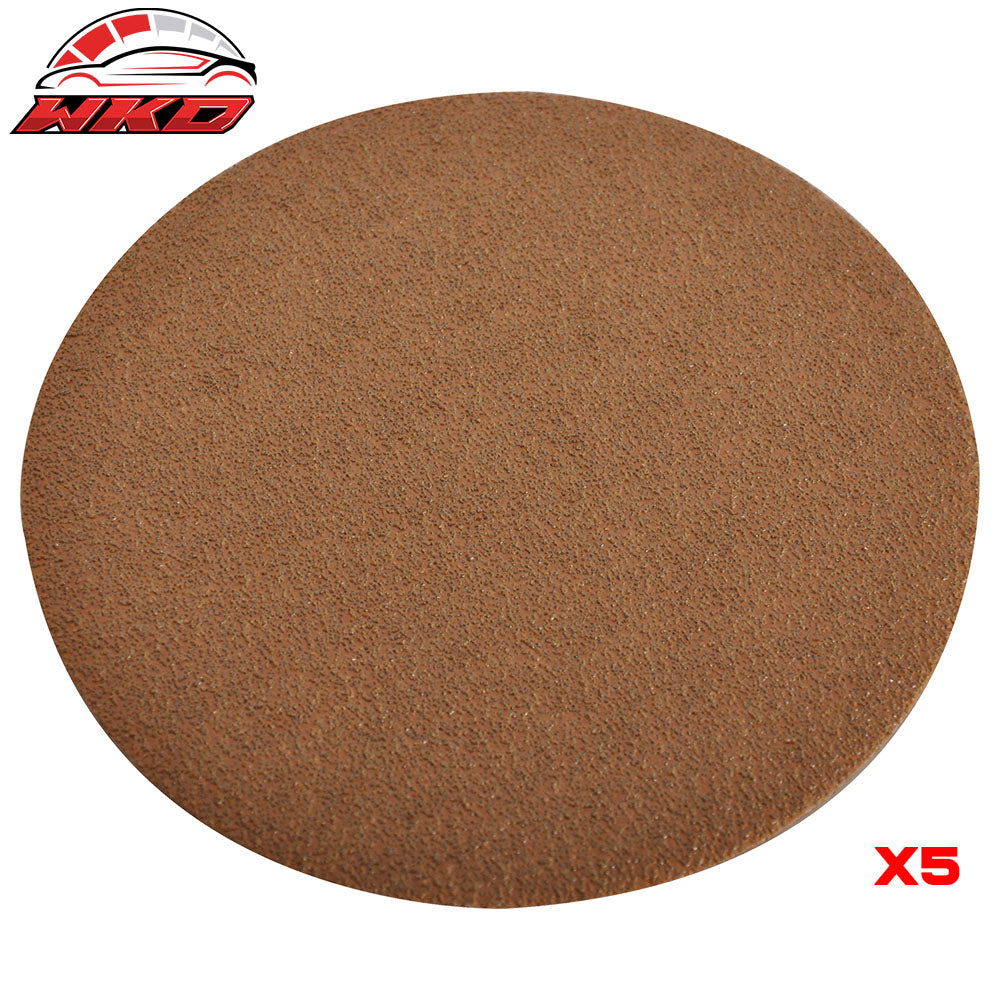 Dry 5 Inch No Hole Sand Paper Disc 60 Grit Auto Repair Sanding Sandpaper 50PC