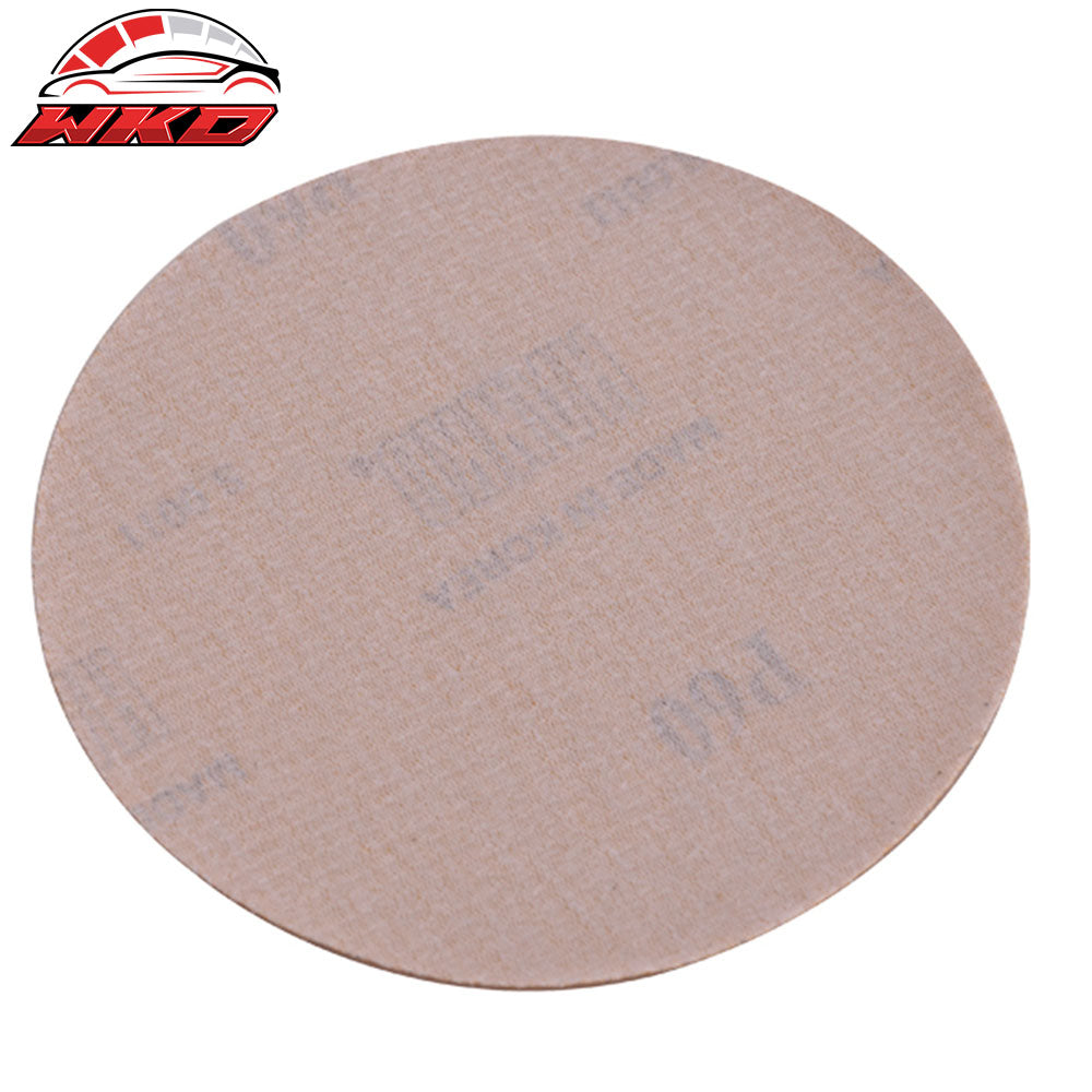 Dry 5 Inch No Hole Sand Paper Disc 60 Grit Auto Repair Sanding Sandpaper 50PC