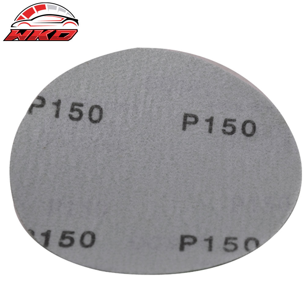 Wet Dry 5 Inch No Hole Sand Paper Disc 150 Grit Auto Car Repair Sandpaper 50PC