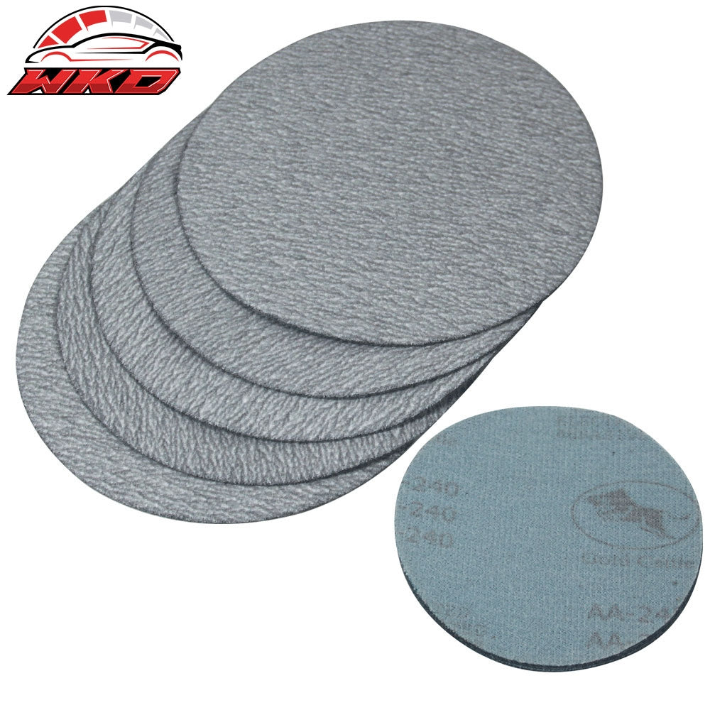 Wholesale 50PC 5Inch 127mm 240 Grit Auto Sanding Disc No Hole Sandpaper Sheets Sand Paper