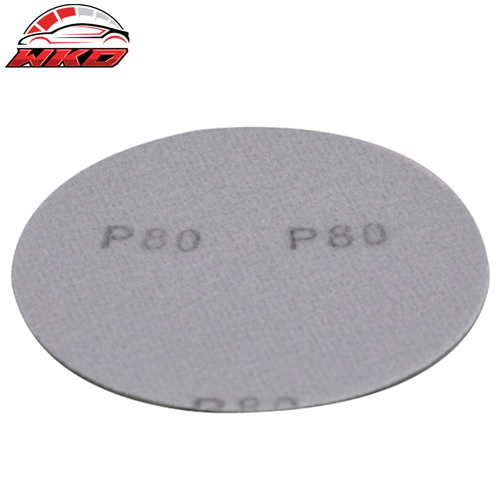 Wet Dry 5 Inch No Hole Sand Paper Disc 80 Grit Repair Sandpaper 10PC