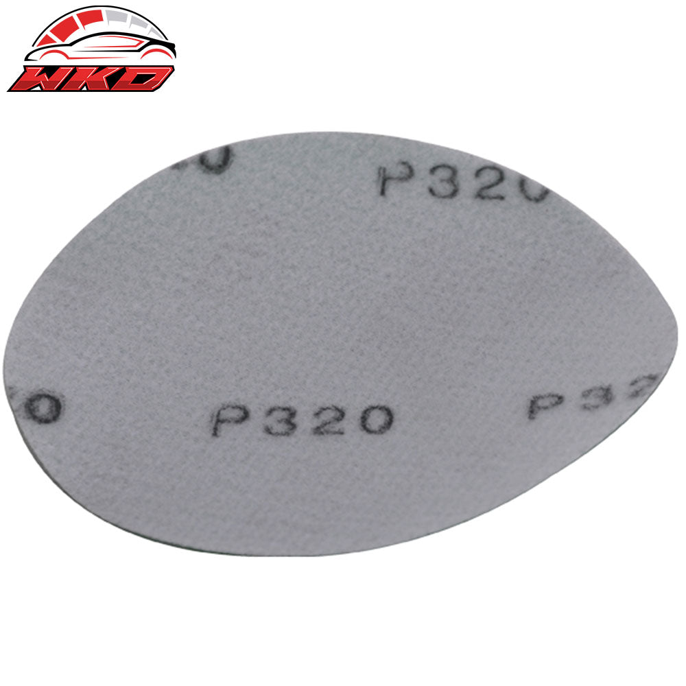 Wet Dry 5 Inch No Hole Sand Paper Disc 320 Grit Auto Repair Sandpaper 100PC