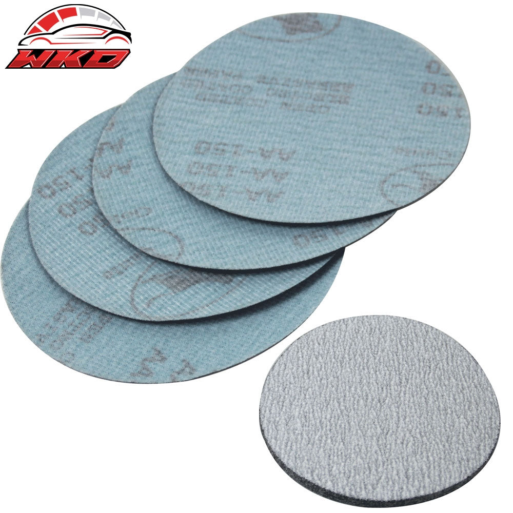 50PC 5Inch 127mm 150 Grit Auto Sanding Disc No Hole Sandpaper Sheets Sand Paper