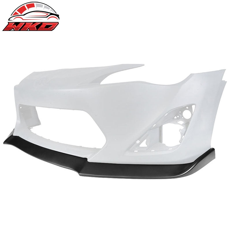 Fits 13-16 Scion FR-S GT Style Front Bumper Lip Spoiler Unpainted Black PP