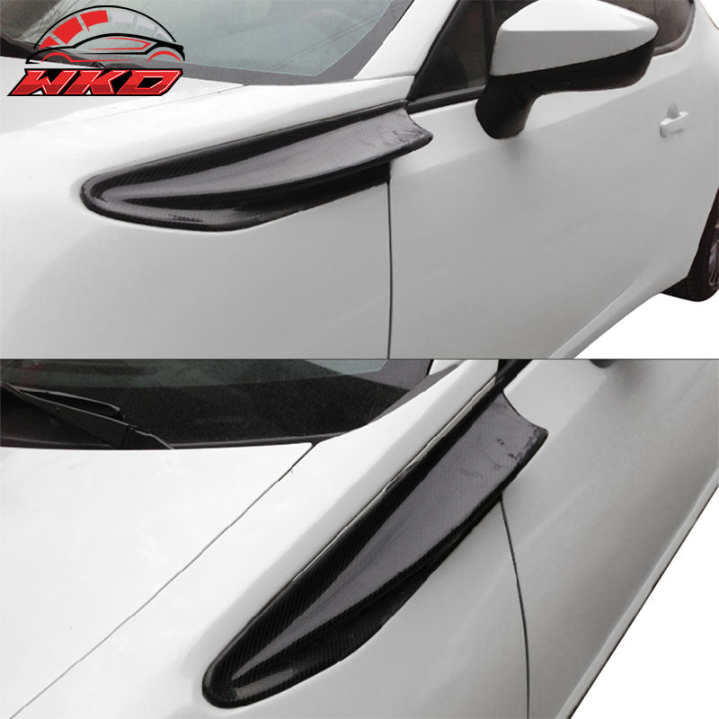 For 13-20 Scion FRS/Subaru BRZ/Toyota 86 Side Fender Fin Trim Matte Carbon Fiber