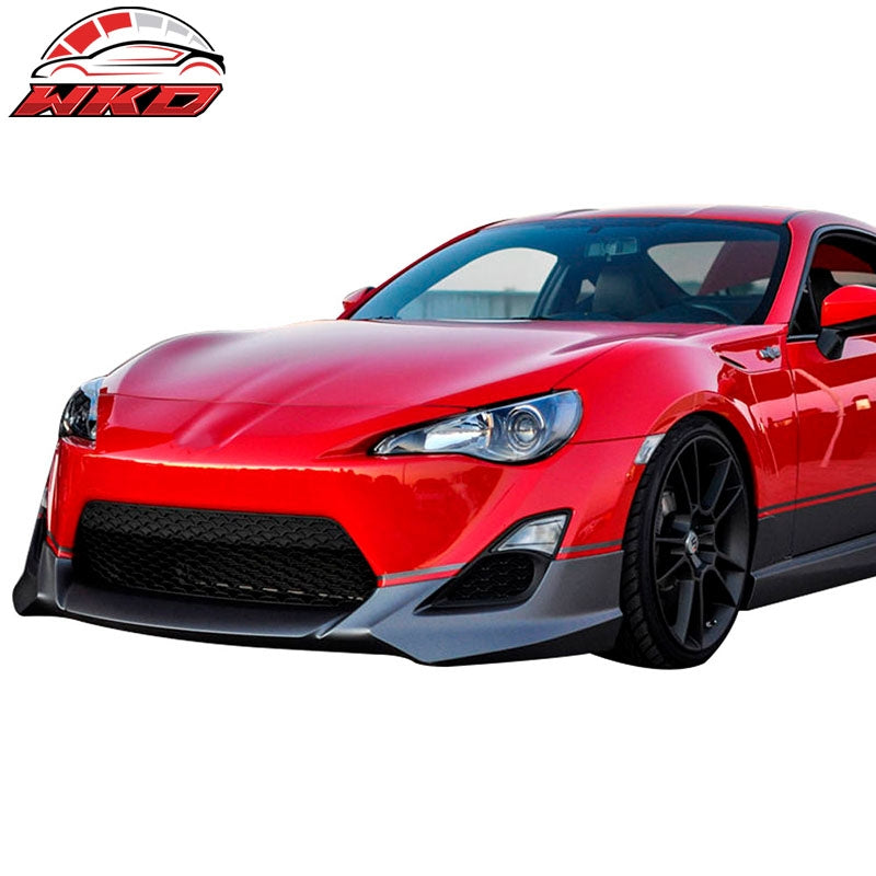 Fits 13-16 Scion FRS Five Design Style Front Bumper Lip Spoiler Unpainted Black