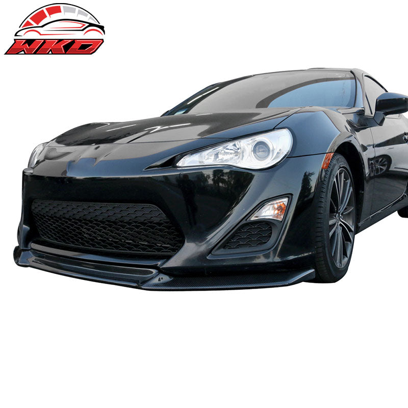 Fits 13-16 Scion FRS CS Style Front Bumper Lip Spoiler Matte Carbon Fiber