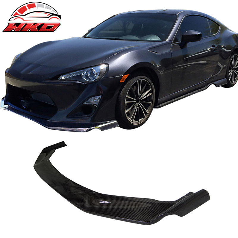 Fits 13-16 Scion FRS Front Bumper Lip Spoiler - Matte Carbon Fiber