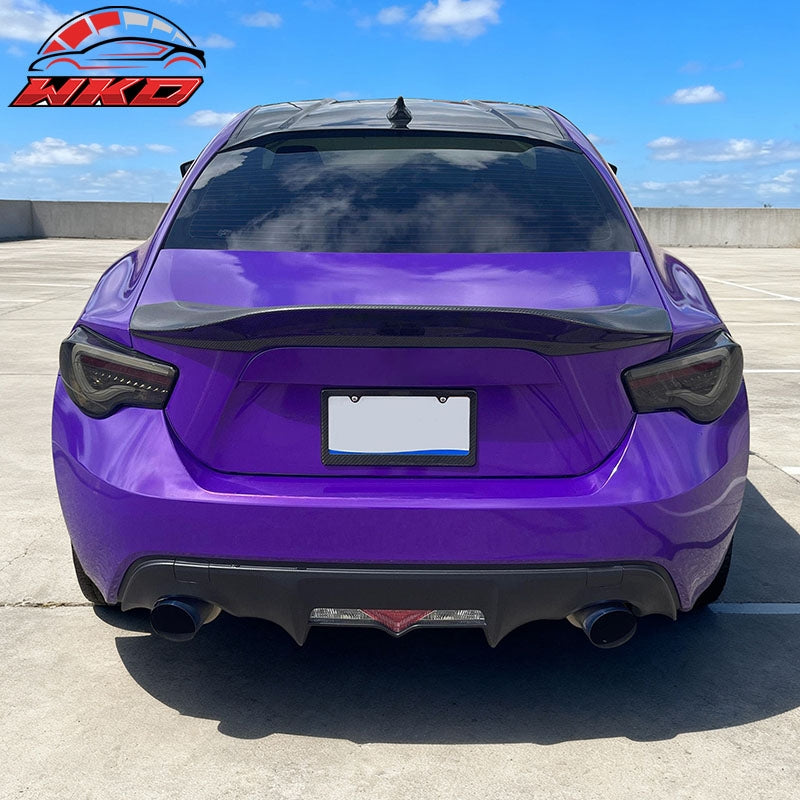 Fits 13-20 Scion FRS GT86 Subaru BRZ L Style Trunk Spoiler Carbon Fiber Print