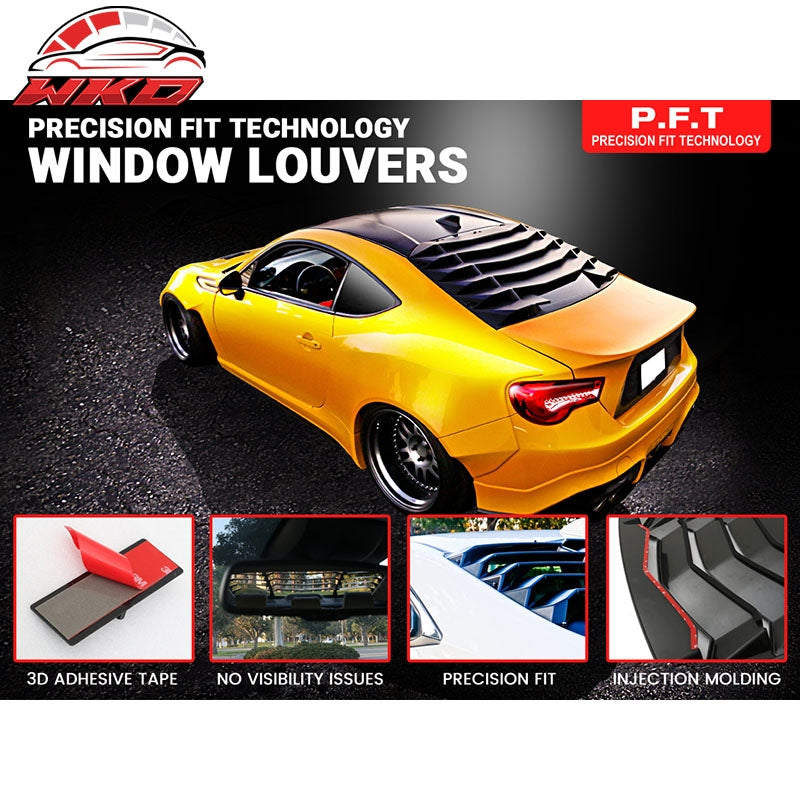 Fits 13-20 Scion FRS/Subaru BRZ/Toyota 86 Rear Window Louver Rain Sun Wind Guard