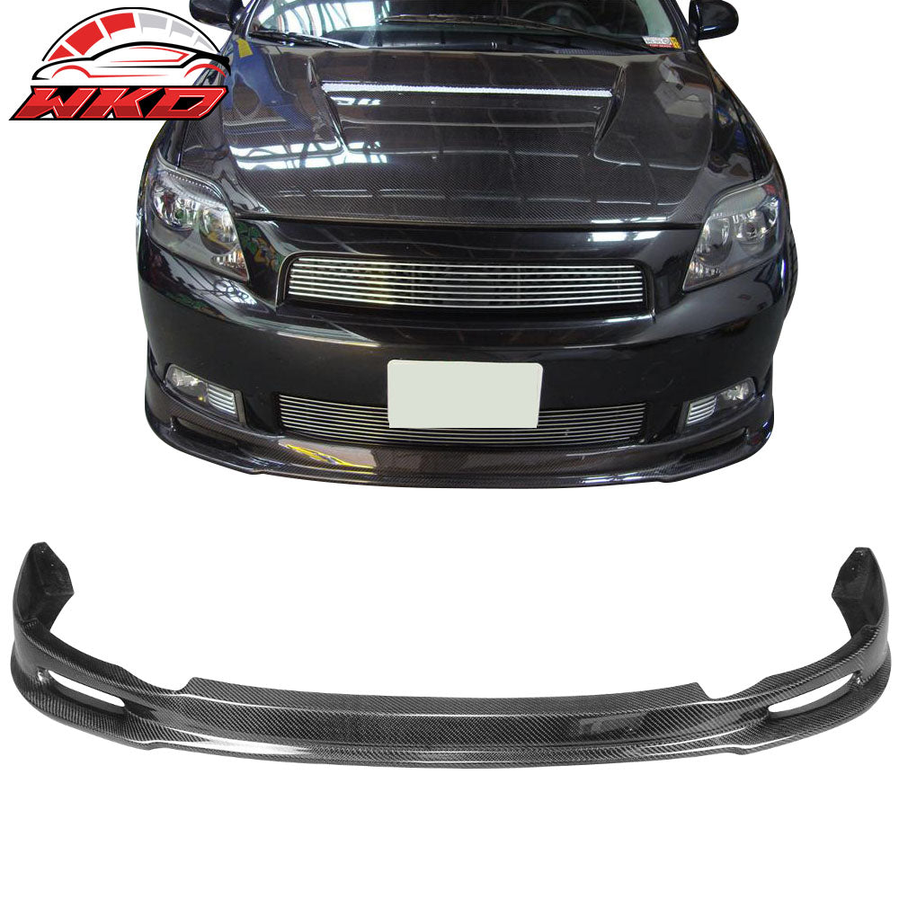 Fits 05-10 Scion tC EURO Style Front Bumper Lip Spoiler Matte Carbon Fiber