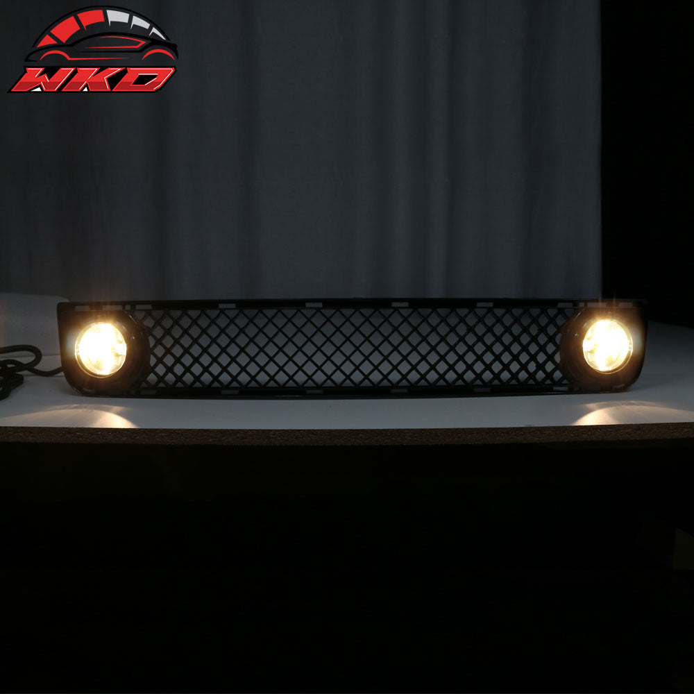 Fits 08-10 Scion xB Front Bumper Mesh Grille + Clear Fog Lights Driving Lamps