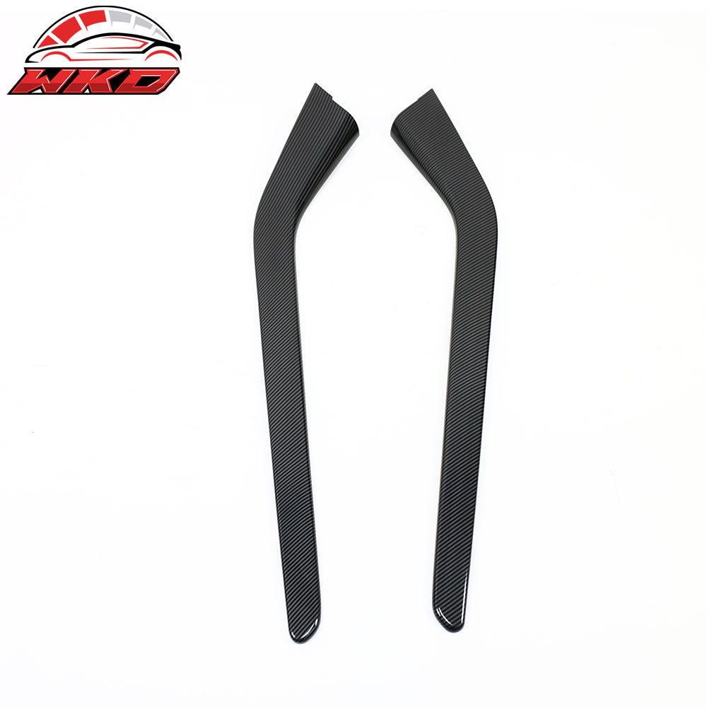 Fits 21-23 Tesla Model 3 Y Control Gear Shift Panel Trim Carbon Fiber Print 2PCS