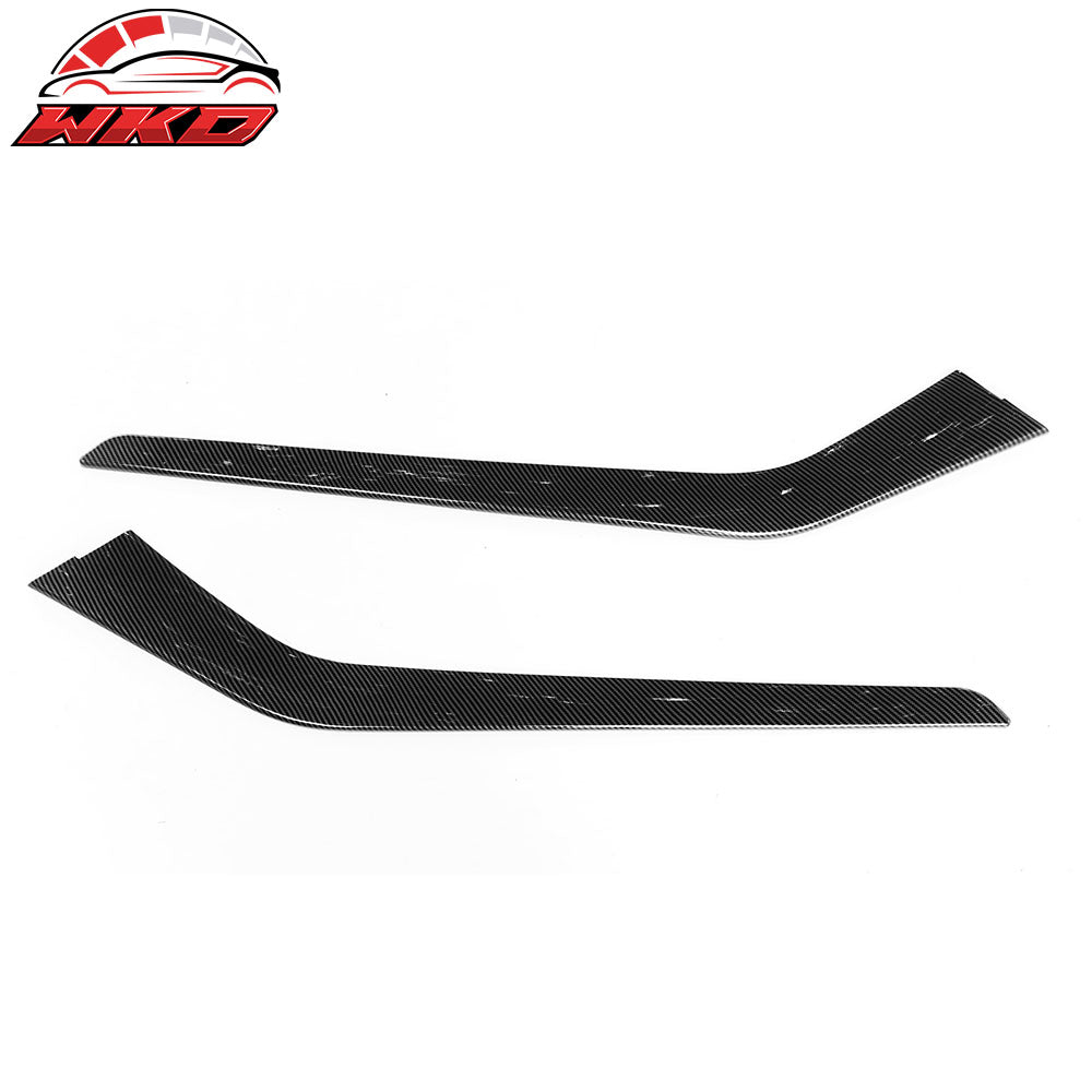 Fits 21-23 Tesla Model 3 Y Control Gear Shift Panel Trim Carbon Fiber Print 2PCS