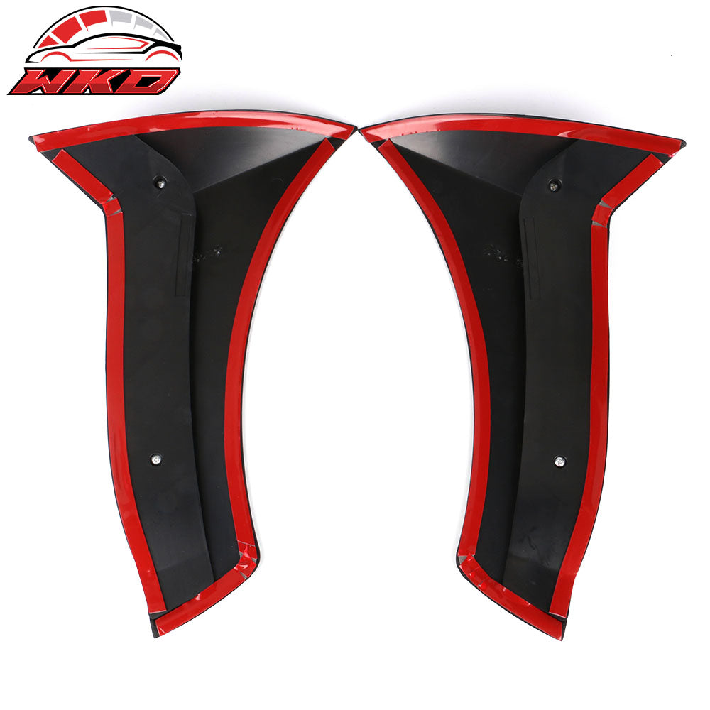 Fits 15-18 Benz W205 C-Class Sedan 2PCS Side Fender Air Vents ABS Matte Black