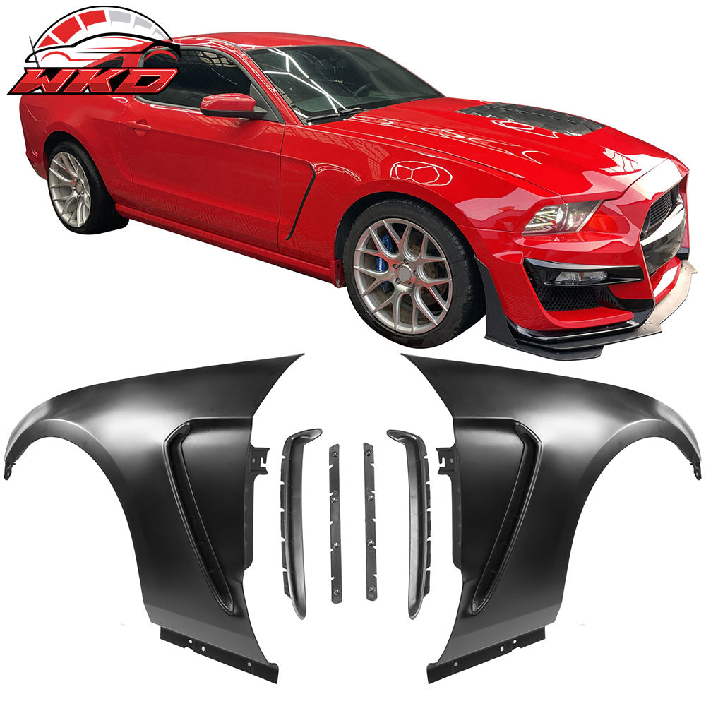 Fits 10-12 Ford Mustang GT500Ā & 13-14Ā GT GT500 V6 GT350 Style 2PCS Side Fenders