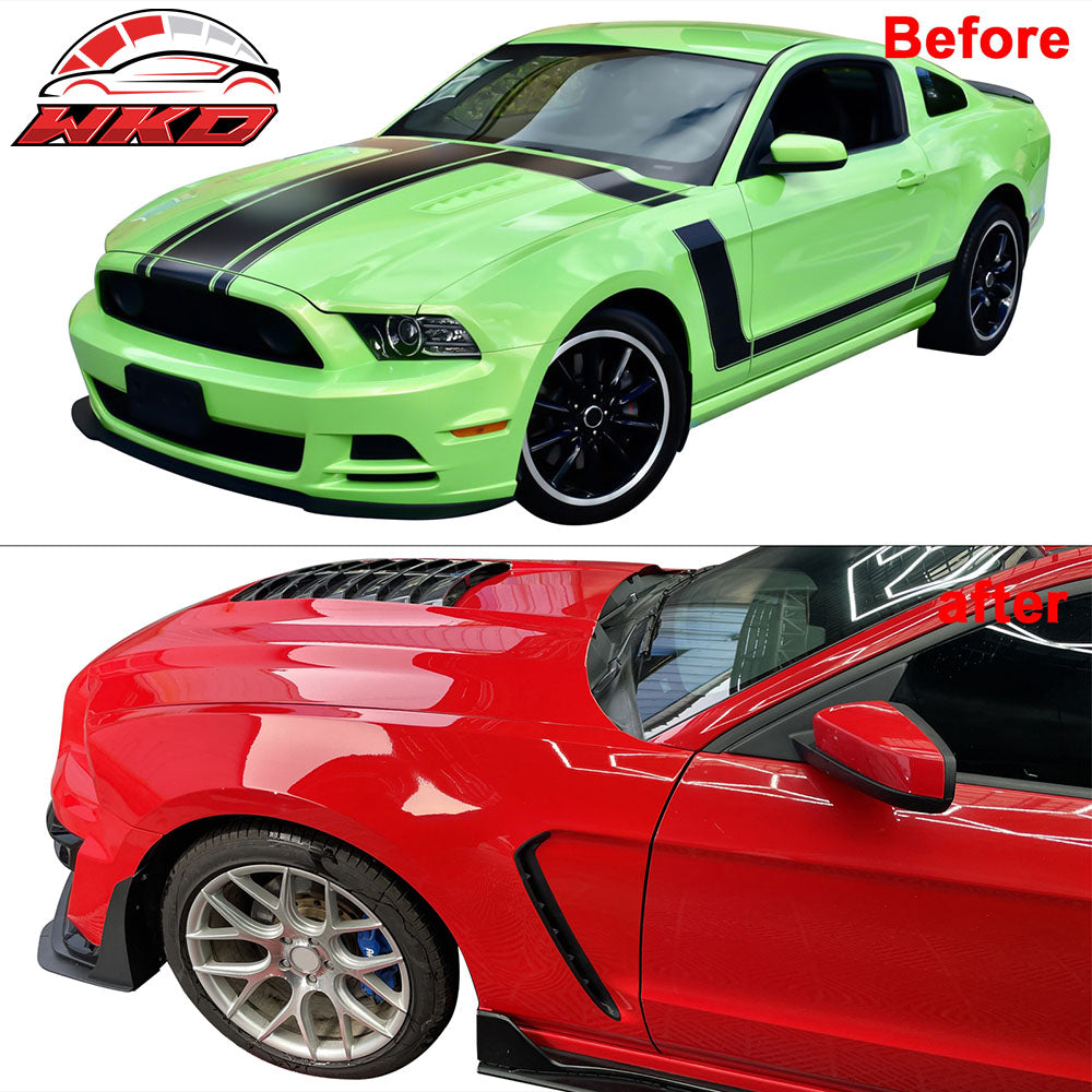 Fits 10-12 Ford Mustang GT500Ā & 13-14Ā GT GT500 V6 GT350 Style 2PCS Side Fenders