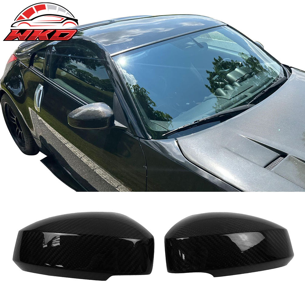 Closeout! Fits 03-09 Nissan 350Z Z33 Carbon Fiber CF Side Rear Mirror Covers Cap