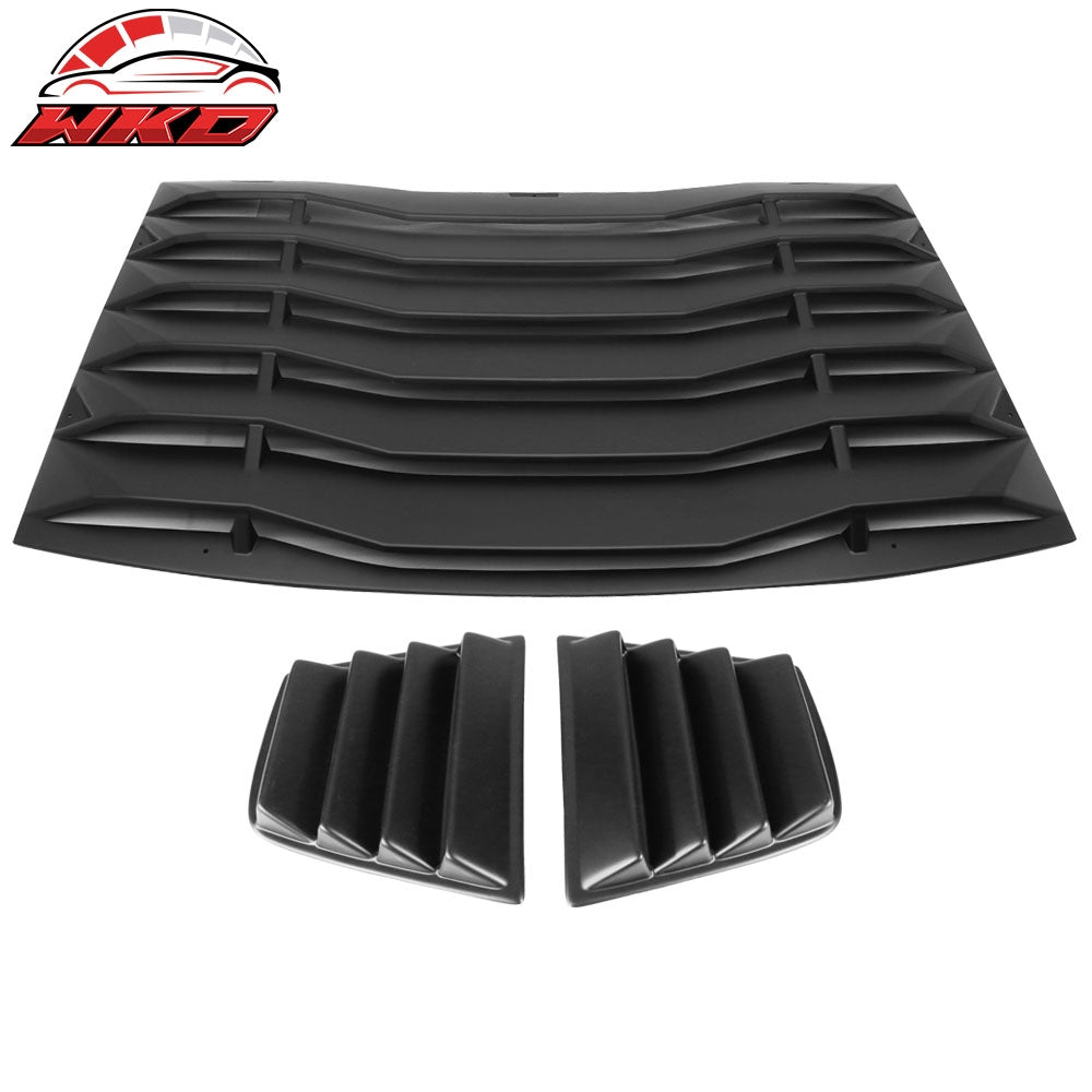 11-23 Dodge Charger V1 Style Side Quarter Matte Black + Rear Window Louver | Wholesale - Wikond Auto