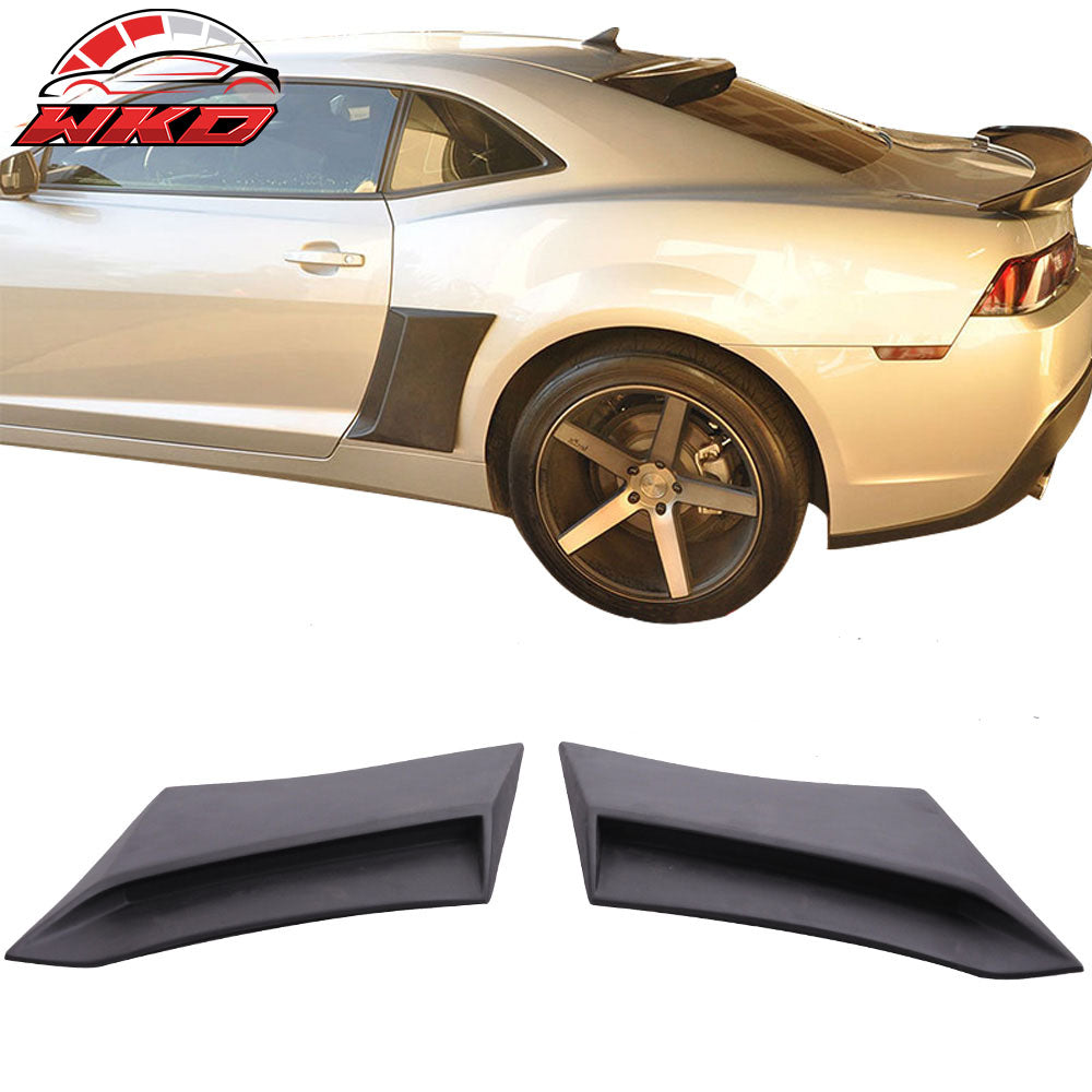 Fits 10-15 Chevy Camaro Xenon Style Side Rear Fender Vent Scoop Unpainted PU 2PC