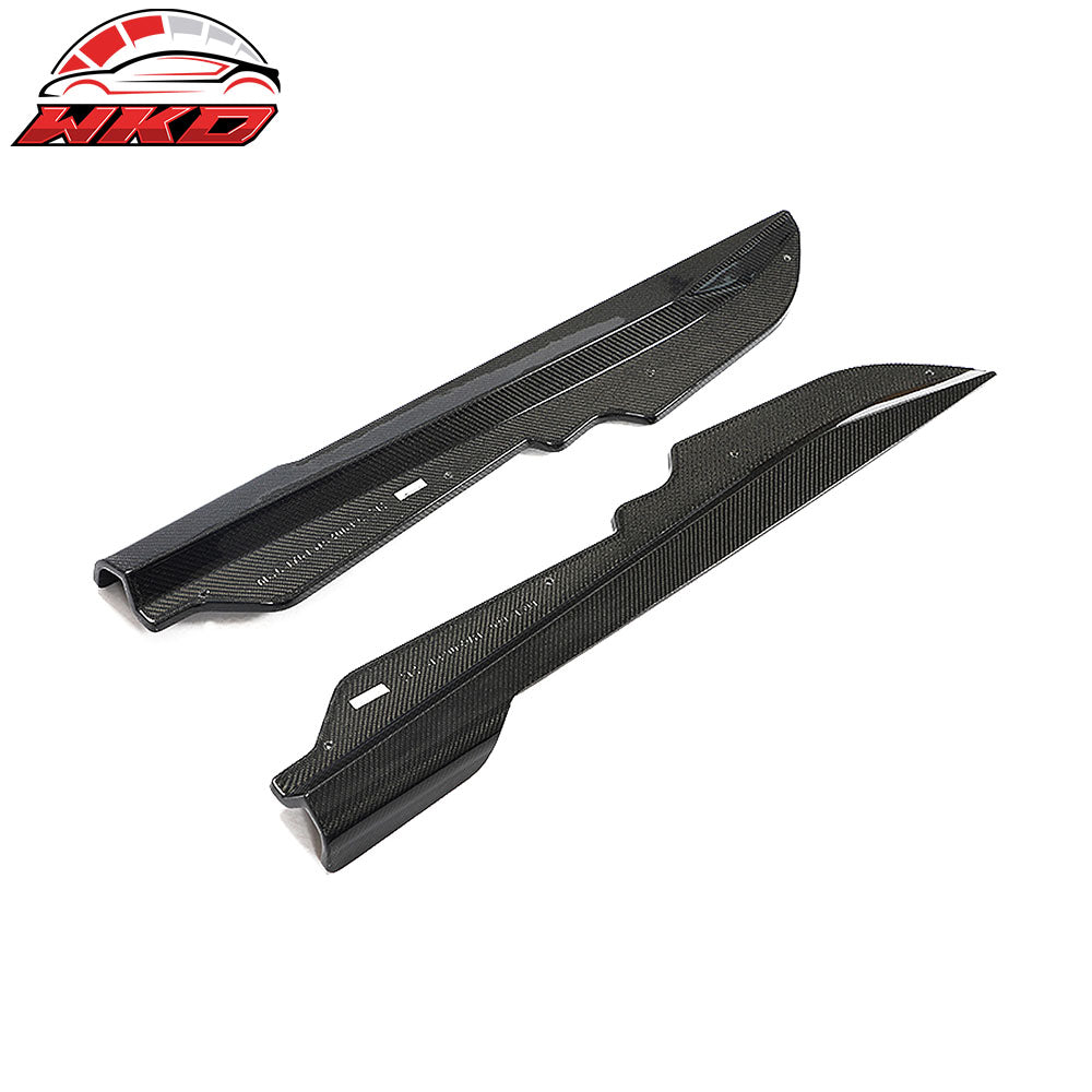 For 20-25 Chevy Corvette C8 IKON Style Carbon Fiber Winglet Side Skirt Extension | Wholesale