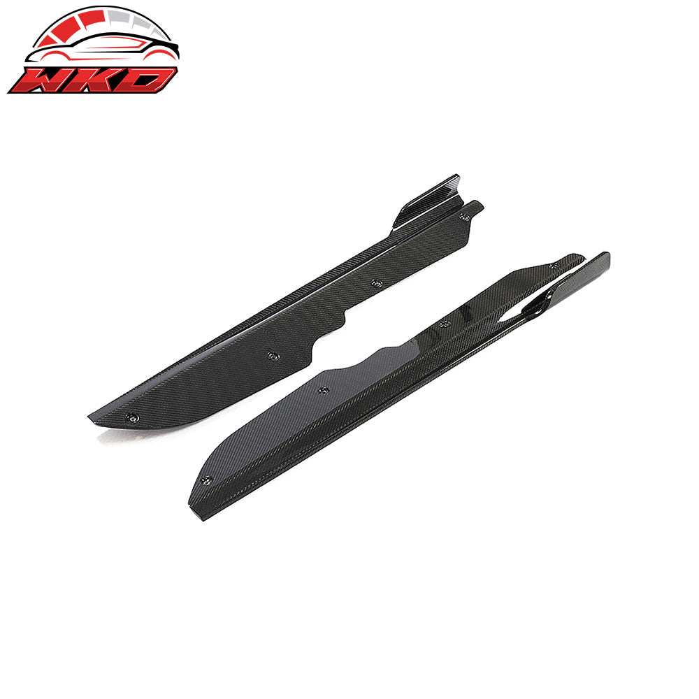 For 20-25 Chevy Corvette C8 IKON Style Carbon Fiber Winglet Side Skirt Extension
