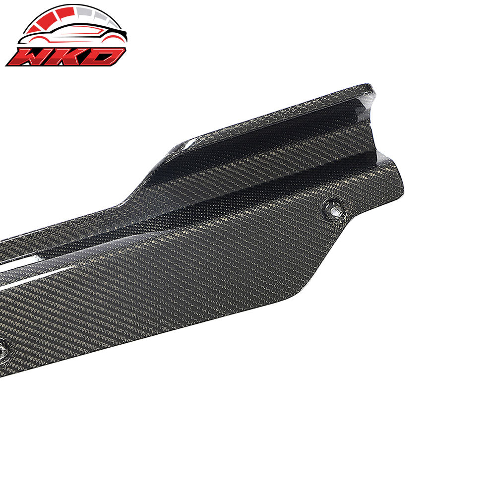 For 20-25 Chevy Corvette C8 IKON Style Carbon Fiber Winglet Side Skirt Extension