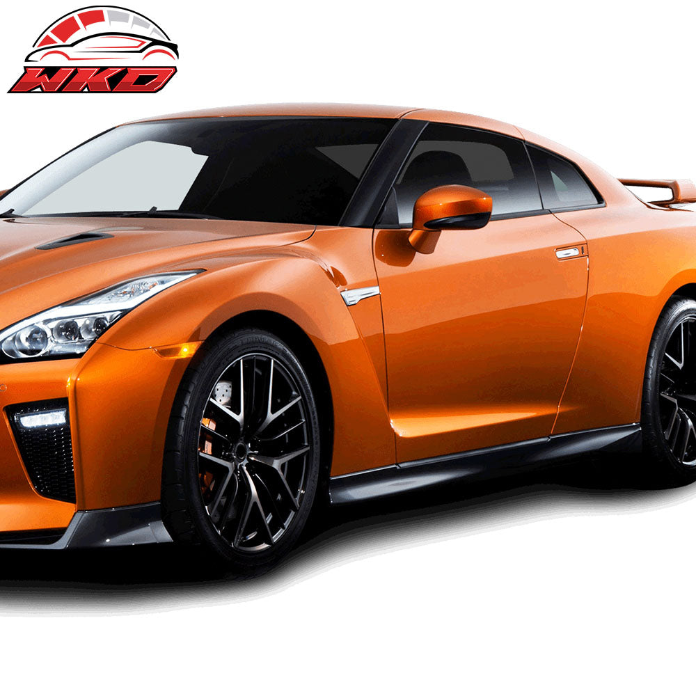 Fits 09-24 Nissan R35 GTR Upgrade 09-16 to 17+ Side Skirt Extension Rocker Panel