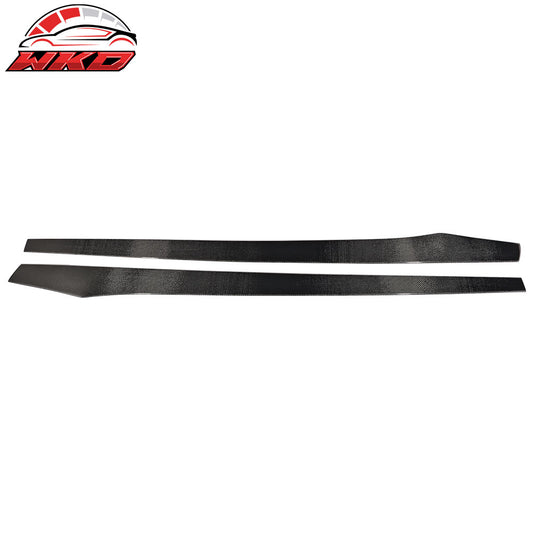 Universal 85.5 In Side Skirt Extension Flat Bottom Line Lip Carbon CF Pair | Wholesale