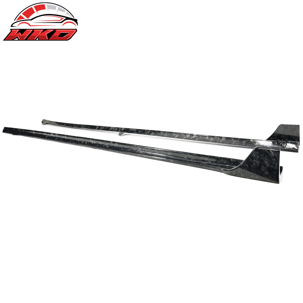 17-23 Tesla Model 3 V Side Skirt Extension Rocker Panel Forged Carbon Fiber | Wholesale