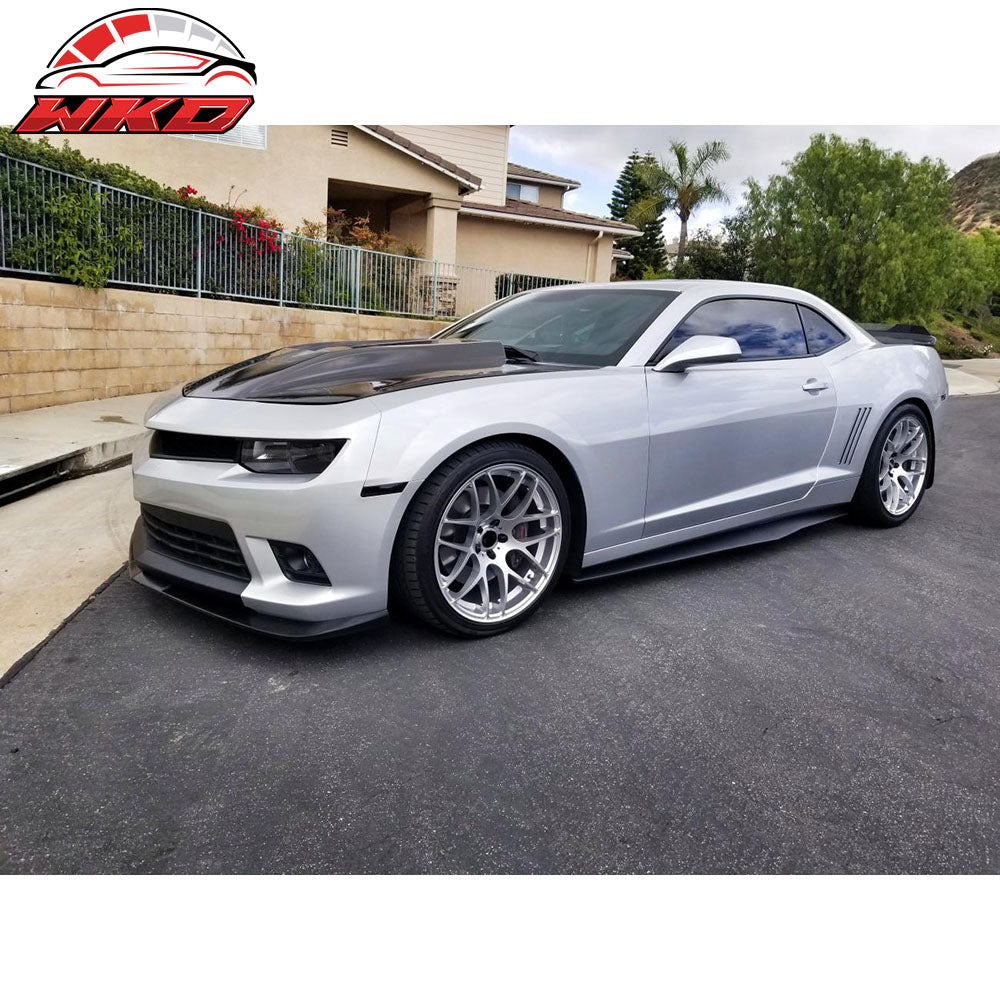 FitS 10-15 Chevrolet Camaro IKON Style 2PC Side Skirts Extension Rocker Panel PP