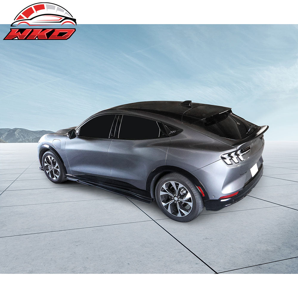 Fits 21-24 Ford Mustang Mach-E Matte Black Side Skirts Extension Rocker Panel PP