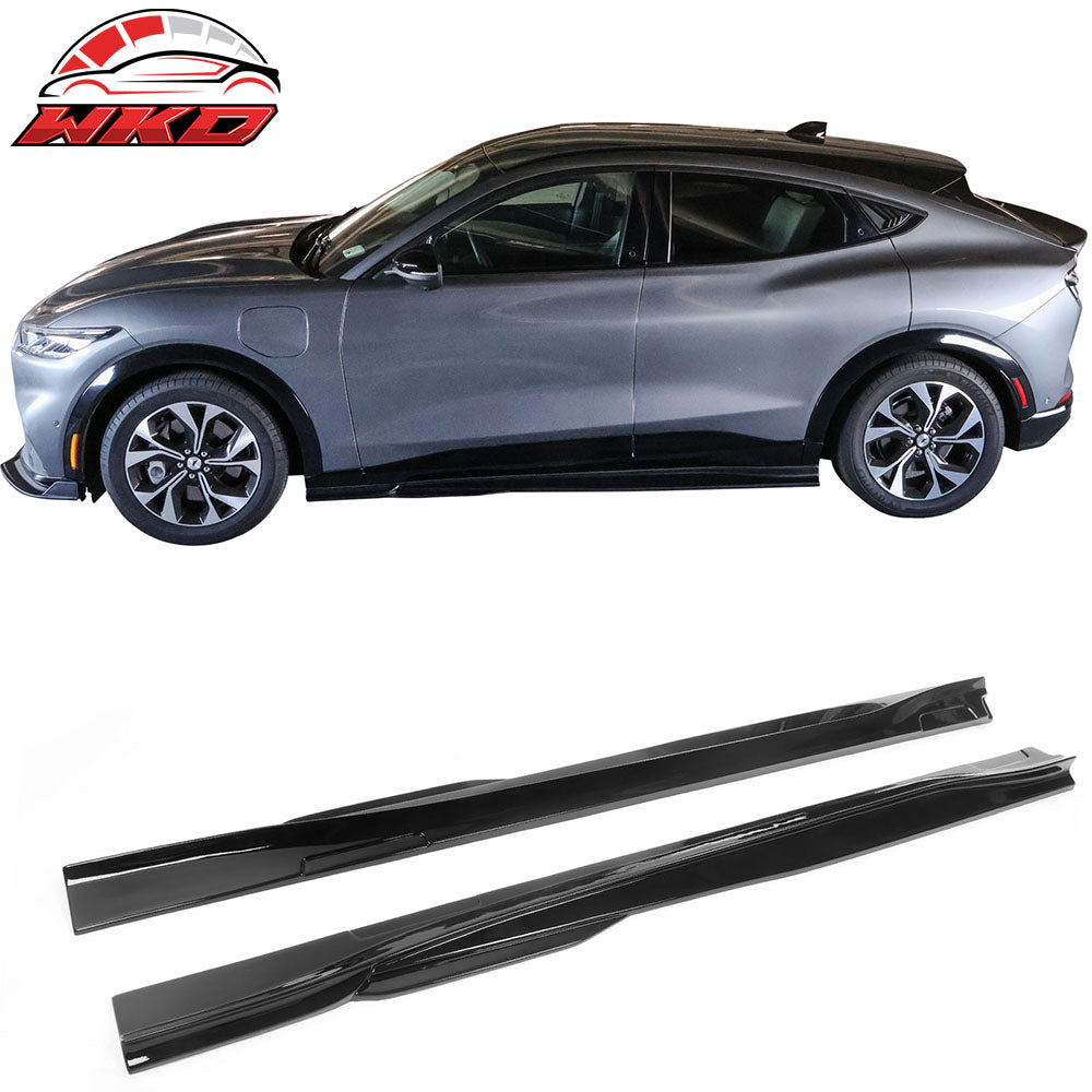 21-24 Ford Mustang Mach-E Gloss Black Side Skirts Extension Rocker Panel PP | Wholesale