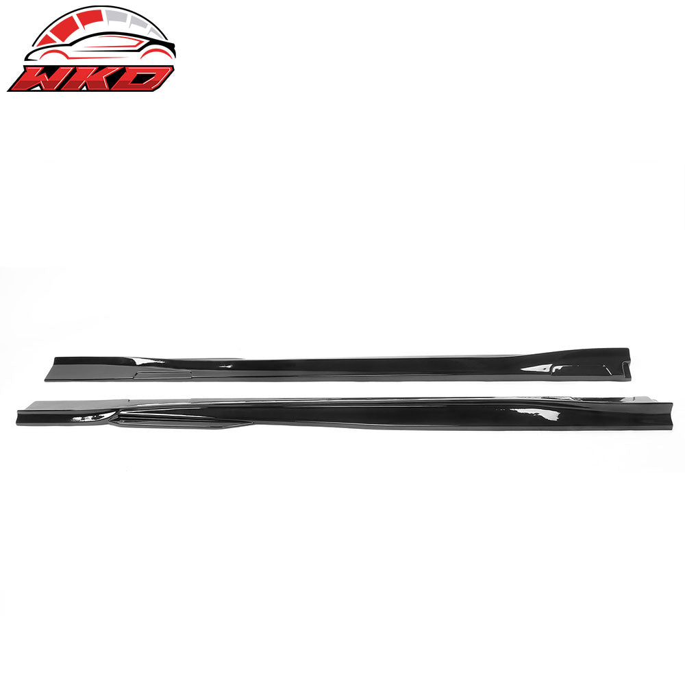 Fits 21-24 Ford Mustang Mach-E Gloss Black Side Skirts Extension Rocker Panel PP