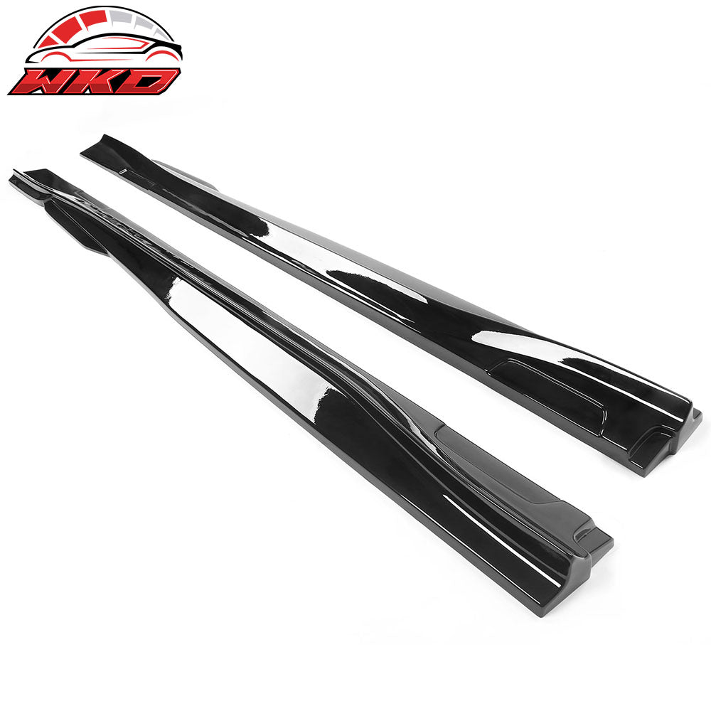 Fits 21-24 Ford Mustang Mach-E Gloss Black Side Skirts Extension Rocker Panel PP